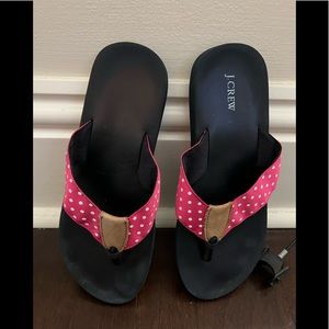 J crew ribbon flip flops 6